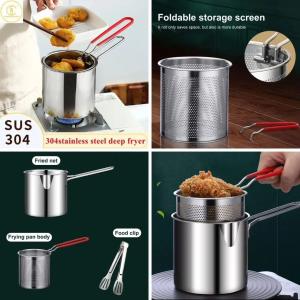 Multifunctional Stainless Steel Deep Frying Pot (304 Stainless Steel)